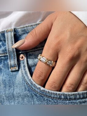 Diamond-Style Eternity Ring - Classic Sparkle Bridal